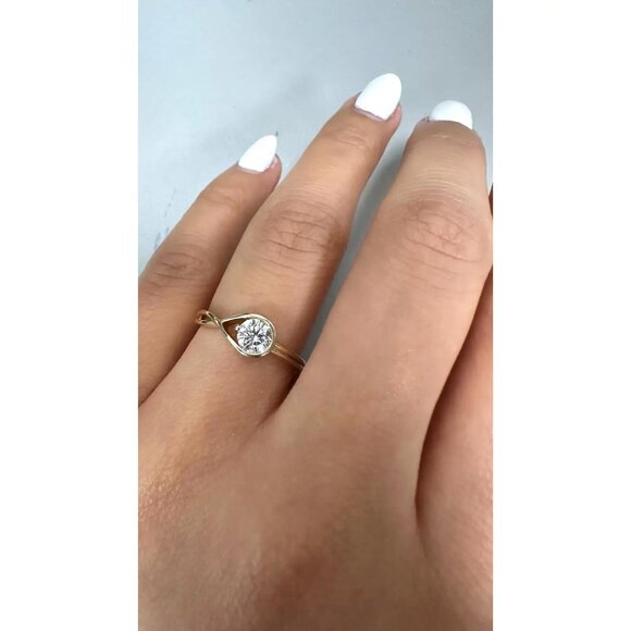 Pandora Infinite Lab Grown Diamond Ring 14K Yellow Gold 0.50Cttw Size 6.5 - Picture 2 of 6